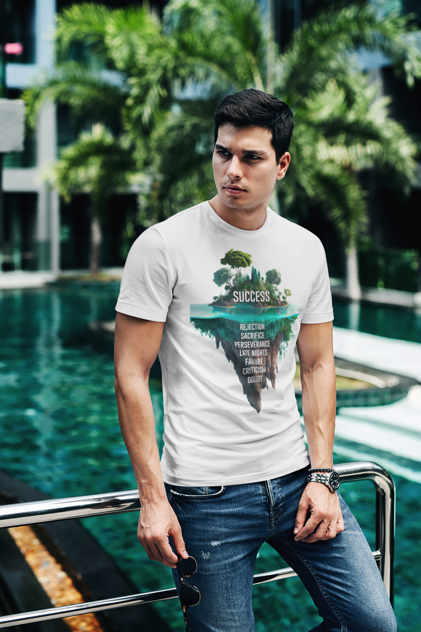 Floating Island Design Tshirt