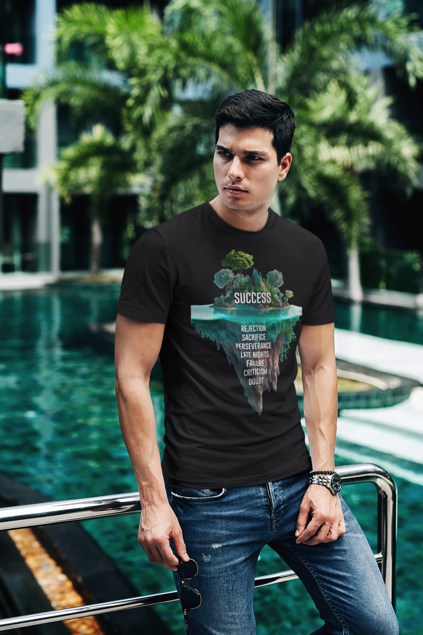 Floating Island Design Tshirt